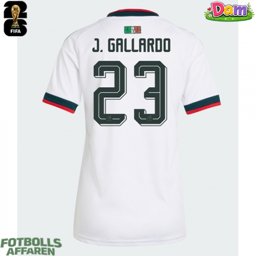 Mexiko Jesus Gallardo #23 Bortatröja Kvinnor VM 2026 Kortärmad